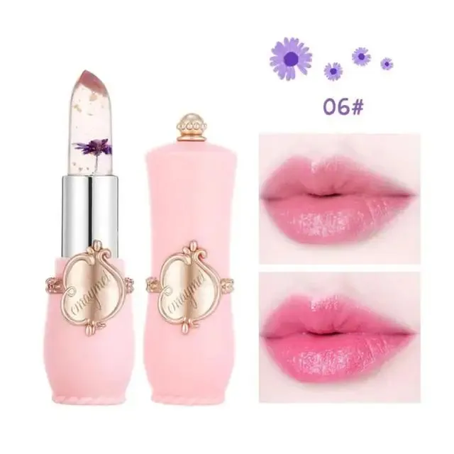 3 Pieces Flower Jelly Waterproof Moisturizing Nourishing Lip Balm