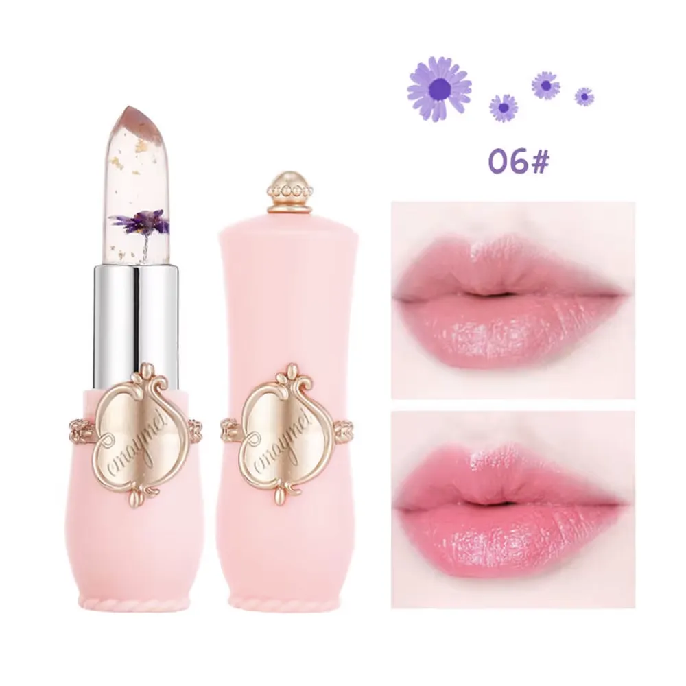 3 Pieces Flower Jelly Waterproof Moisturizing Nourishing Lip Balm