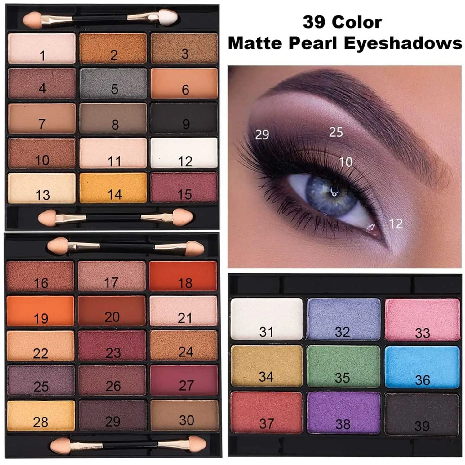 39 Shades Professional Makeup Palette - All-in-One Gift Set for Women: Eyeshadow, Blush, Lipstick