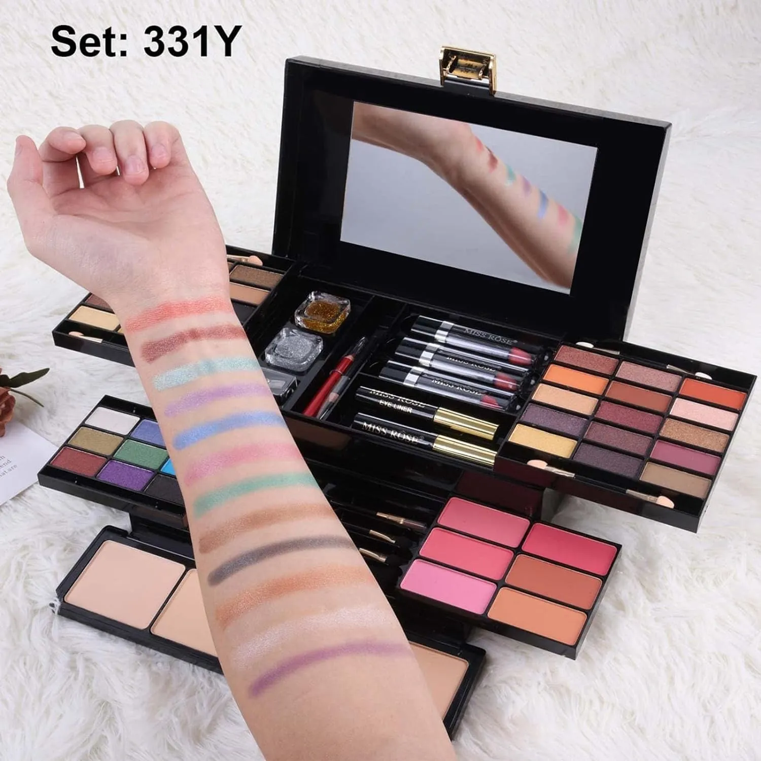 39 Shades Professional Makeup Palette - All-in-One Gift Set for Women: Eyeshadow, Blush, Lipstick