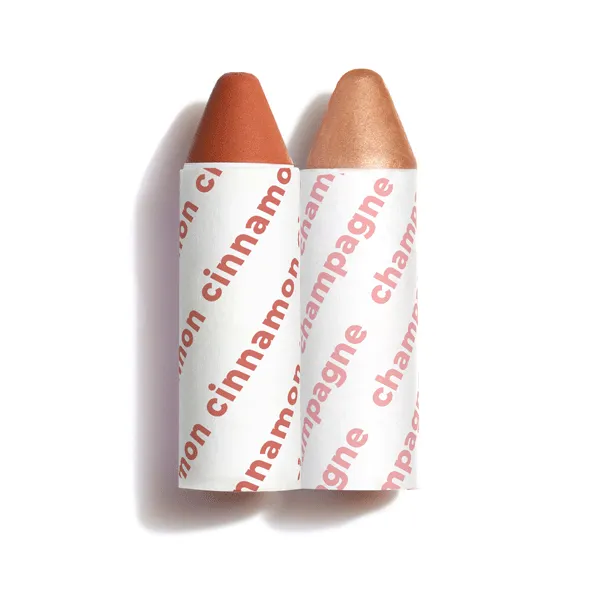 Axiology Cinnamon and Champagne Lip-to-Lid Balmie Duo