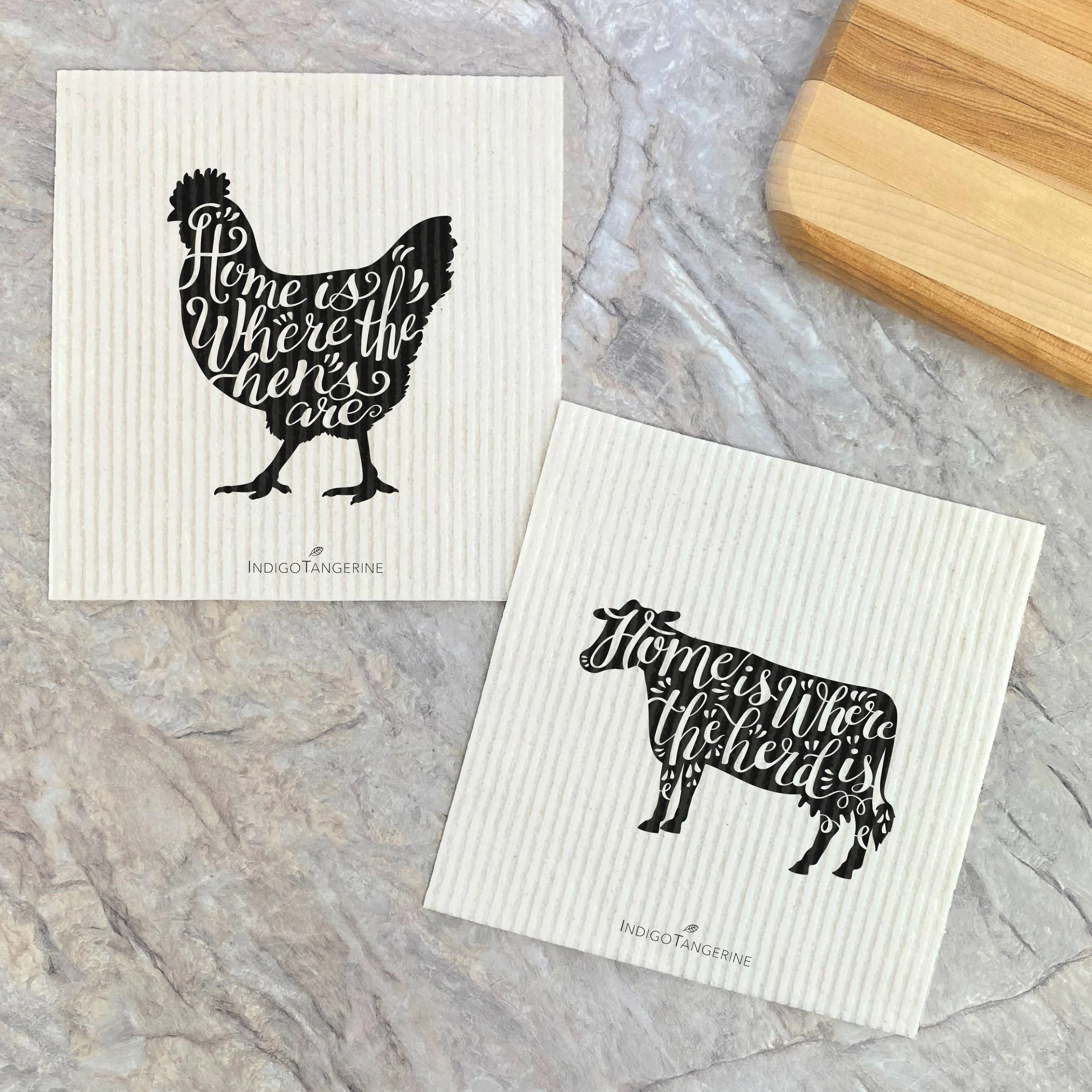 Chicken, Cow 2 pk - Swedish Dish Cloth