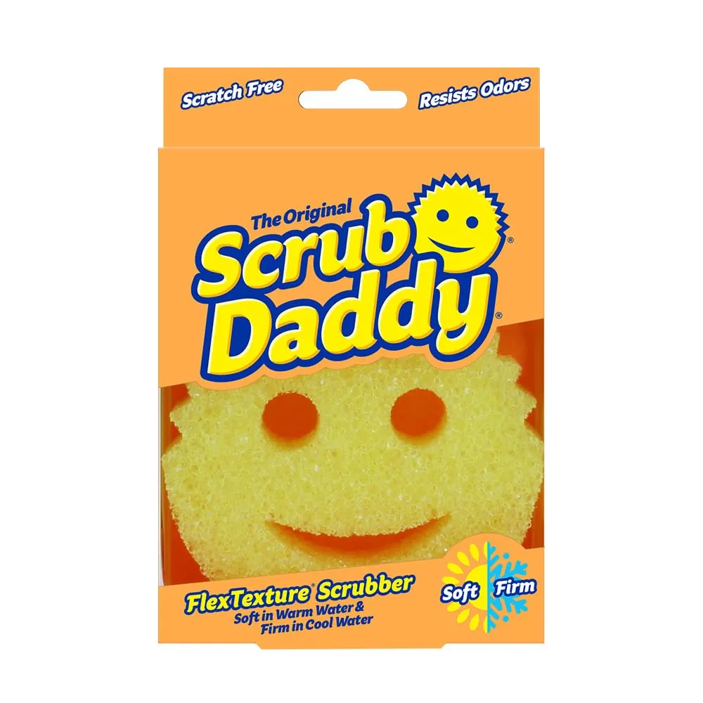 Cif The Original Scrub Daddy Cleaning Scrubber, Scratch-Free Multipurpose Dish Washing & Home Cleaning Pad, Scrubbing Pad with FlexTexture & Odor-Resistant for Kitchen, House & Outside