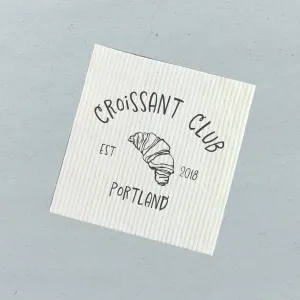 Croissant Club - Custom Swedish Dish Cloth