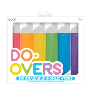 Do-Overs Erasable Highlighters - Set of 6