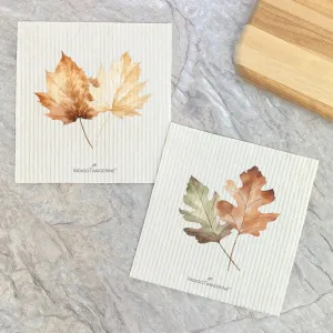 Fall Leaves 2pk - Swedish Dish Cloth