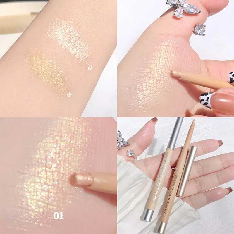 Flytonn Galaxy Glitter Eyeliners Lying Silkworm Pencil Long-Lasting Waterproof Shiny Eye Korean Eyeliner Women's Makeup Tools