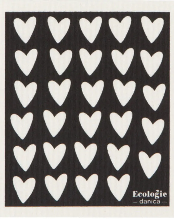 Hearts Swedish Sponge Cloth