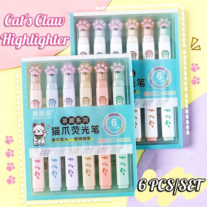 Kawaii Cats Claw Highlighter Set