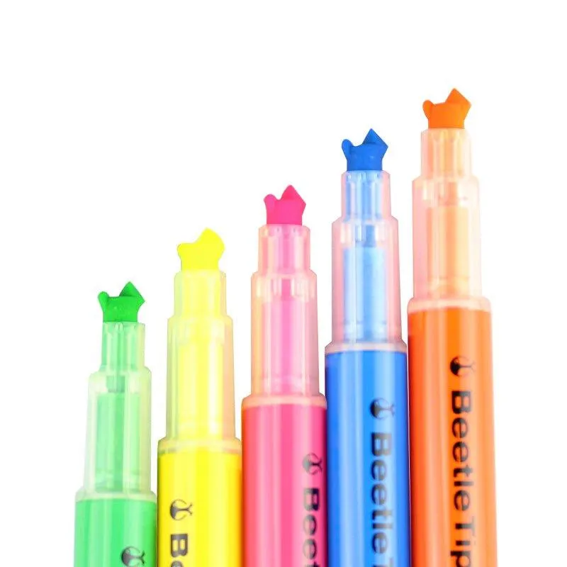 KOKUYO PM-L301-5S BeetleTip beetle highlighter 3 functions multi-angle 5 color set