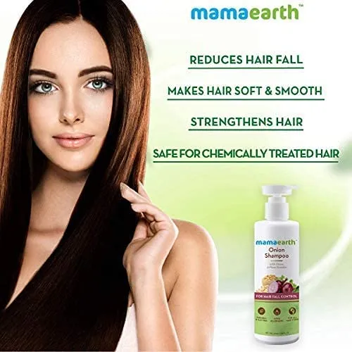 Mamaearth Onion Shampoo for Anti Hair Fall & Hair Growth with Onion Oil & Plant Keratin 400ml