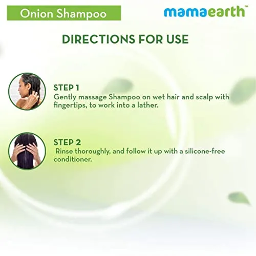 Mamaearth Onion Shampoo for Anti Hair Fall & Hair Growth with Onion Oil & Plant Keratin 400ml