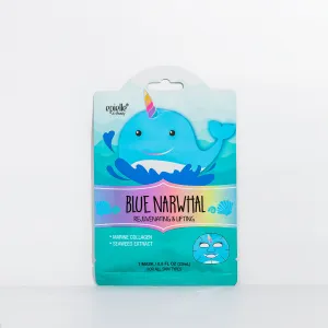 Marine Blue Narwhal Character Sheet Mask