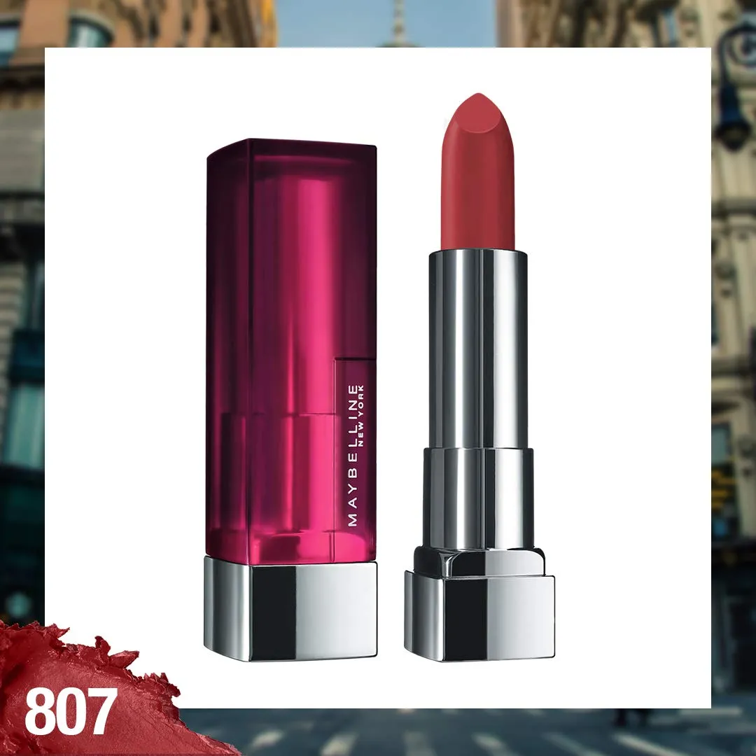 Maybelline New York Matte Lipstick, Intense Colour, Moisturised Lips, Color Sensational Creamy Matte, 807 Dried Rose, 3.9g