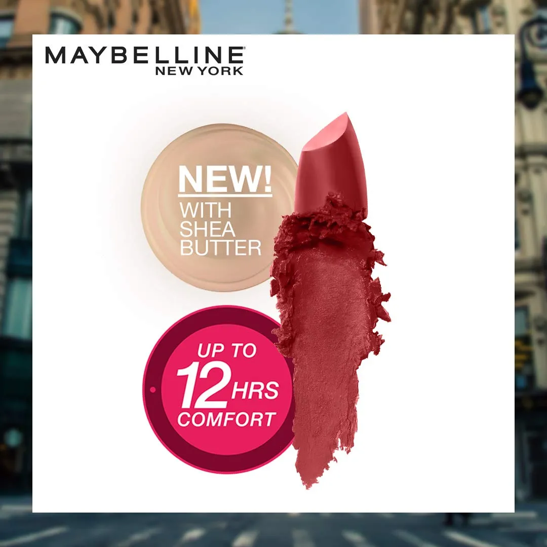 Maybelline New York Matte Lipstick, Intense Colour, Moisturised Lips, Color Sensational Creamy Matte, 807 Dried Rose, 3.9g