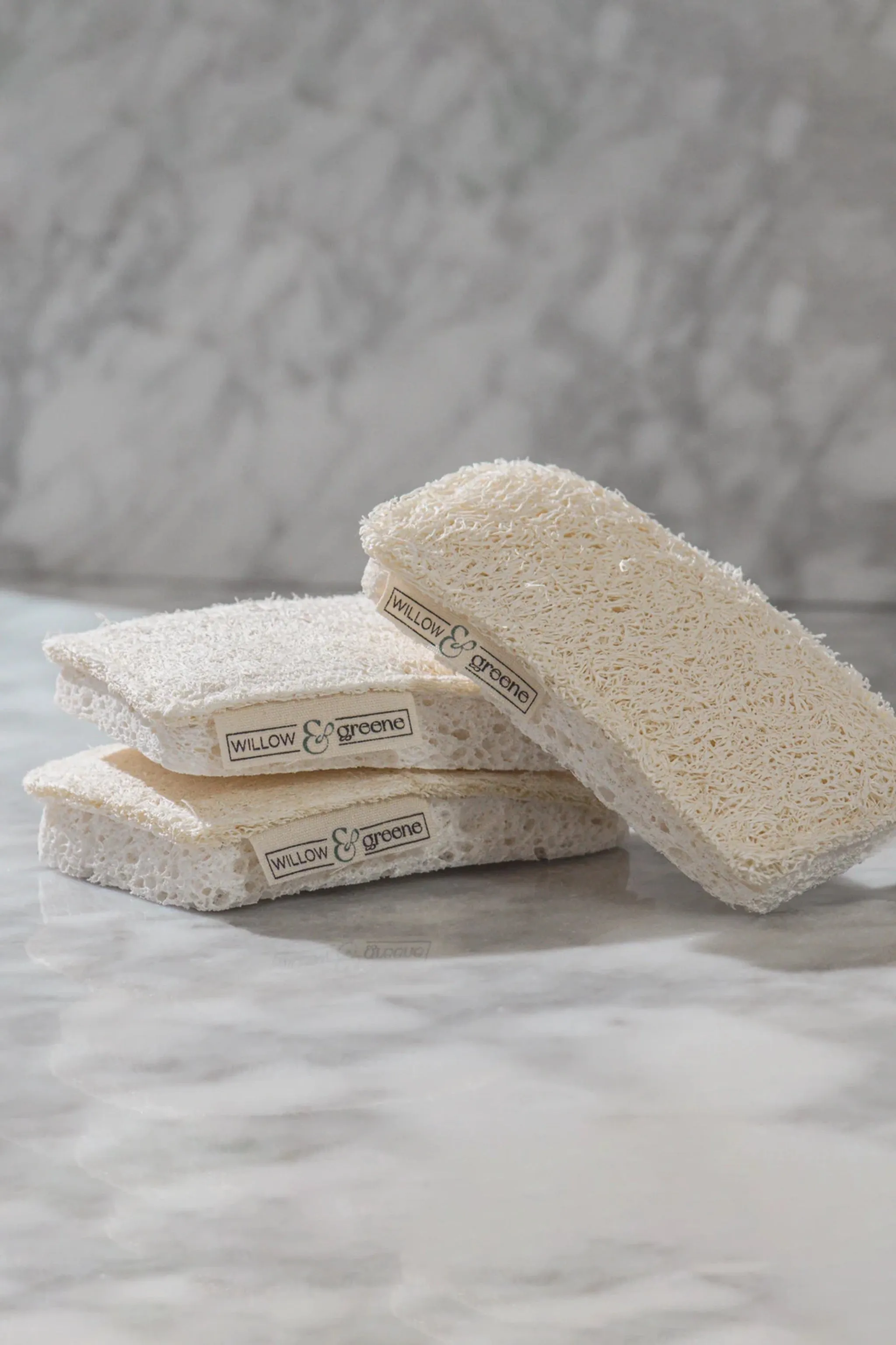 Natural Loofah & Wood Pulp Dish Sponge, Biodegradable Zero Waste