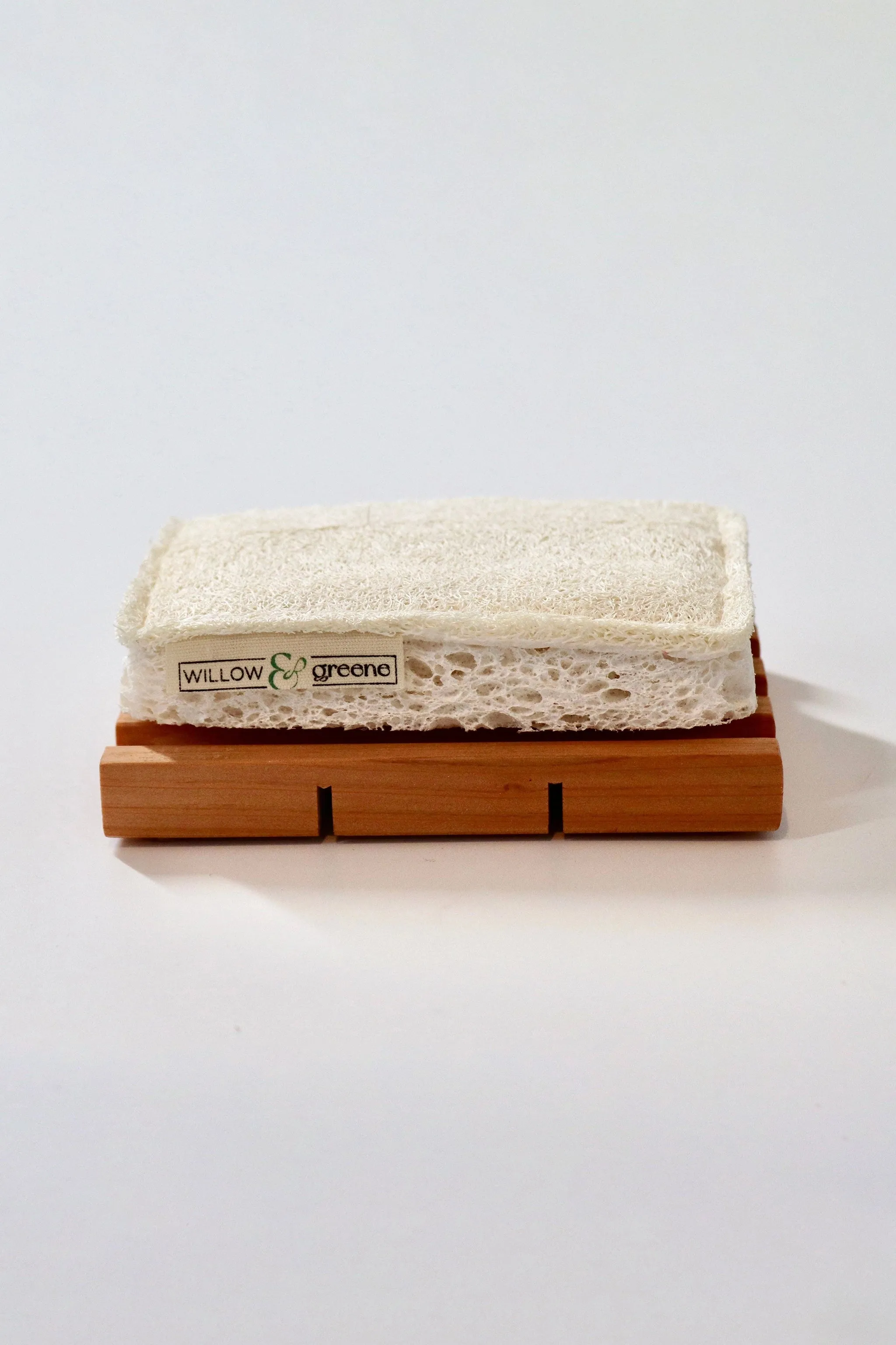 Natural Loofah & Wood Pulp Dish Sponge, Biodegradable Zero Waste