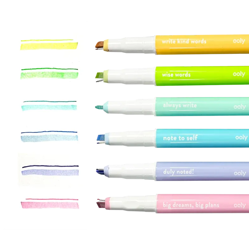 Noted! 2-in-1 Micro Fine Tip Pens & Highlighters - Set of 6