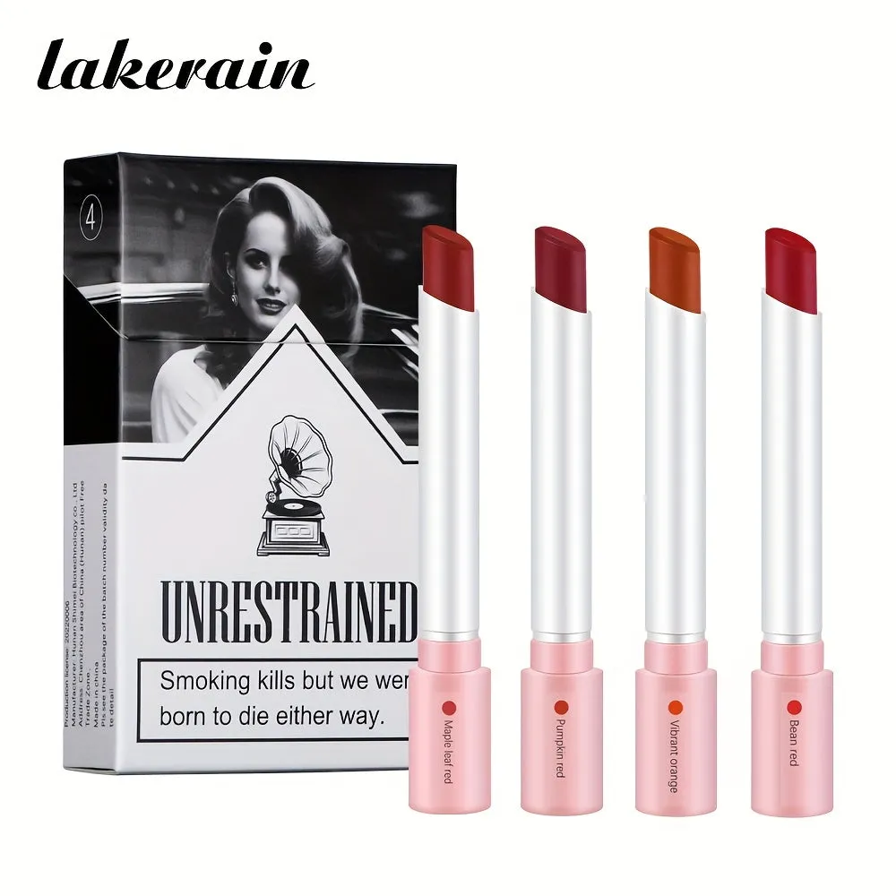 Pigmented Velvet Matte Lipstick Set  Easy Application  4Pack