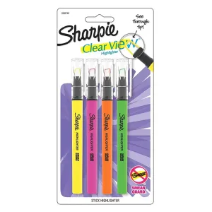 Sharpie Clear View Highlighter Set Of 4 Pieces Multicolour