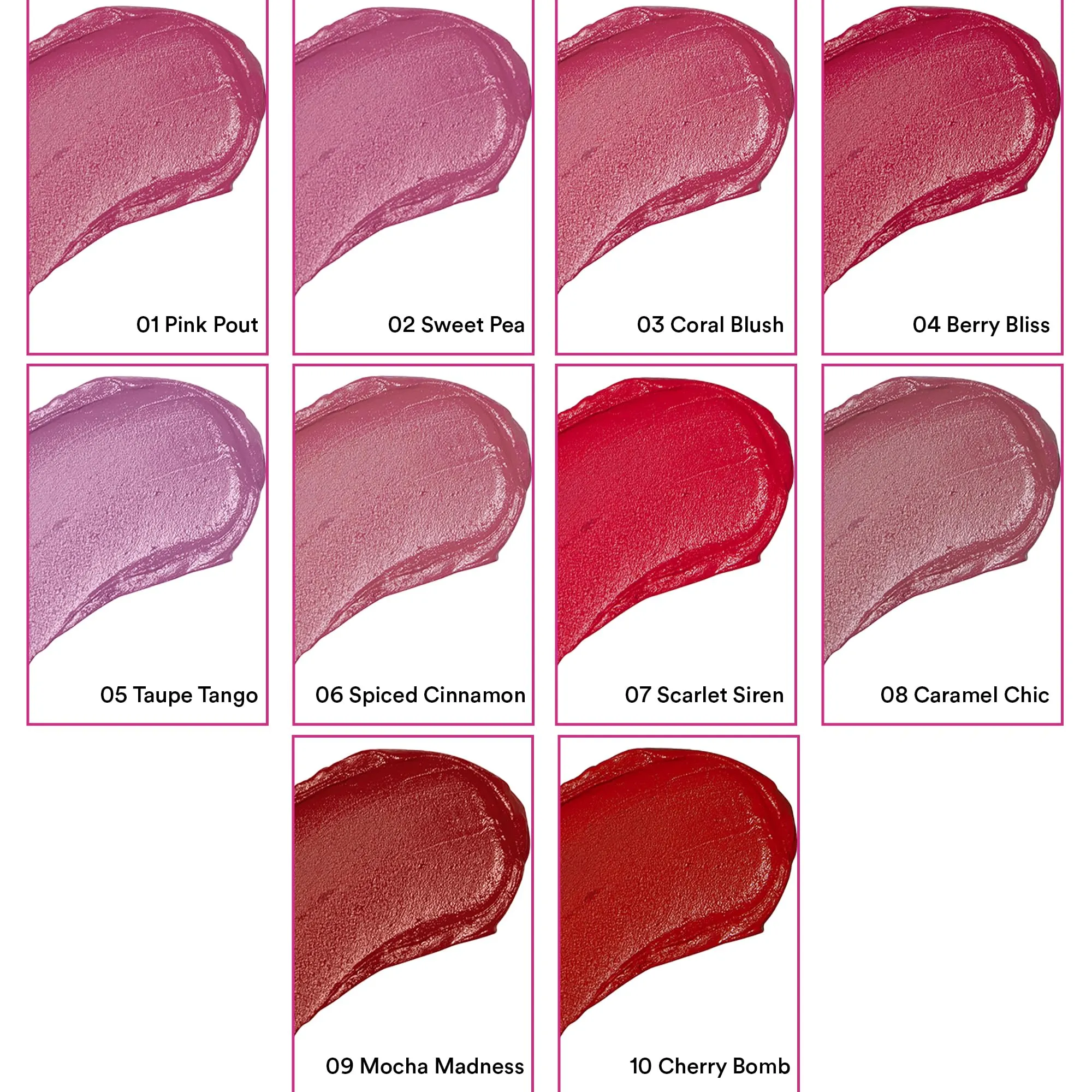 SUGAR POP Kissproof Lipstick 01 Pink Pout | Transferproof | Long Lasting & Super Pigmented | 2.2 gm