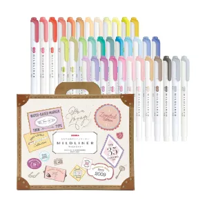 ZEBRA MILDLINER WKT7 25-color set double-headed highlighter full-color color set